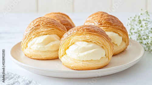 Cream Filled Puff Pastry Delights