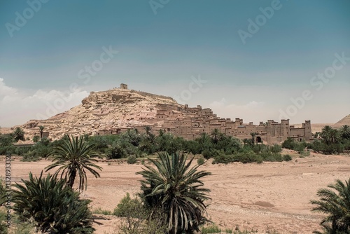 Scenic view of Ait Benhaddou in Morocco.