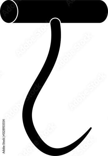 Butcher hooks silhouette vector