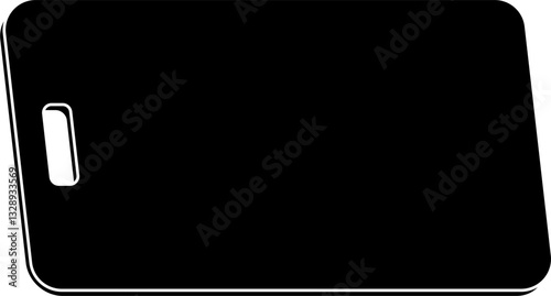 Butcher cutting board silhouette vector