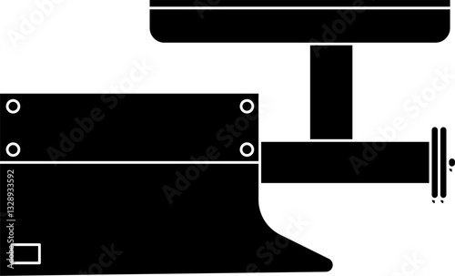 Butcher meat grinder silhouette vector