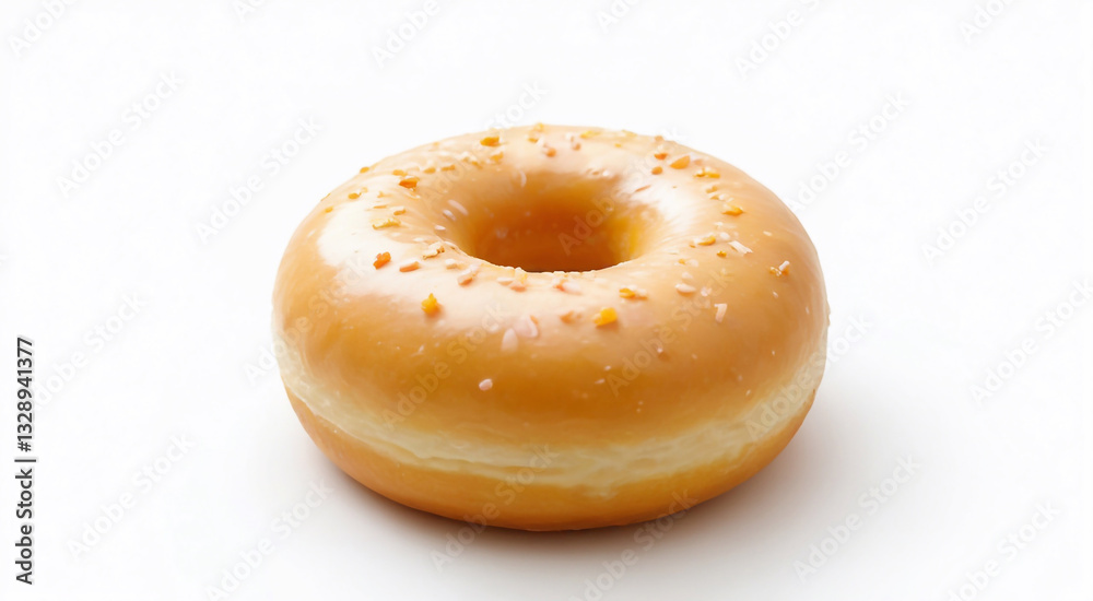 Doughnut Delight: A single, glazed donut is captured in a simple studio shot, showcasing its perfect form and irresistible sweetness. Doughnut Delight: A single, glazed donut is captured in a simple studio shot, showcasing its perfect form and irresistible sweetness.