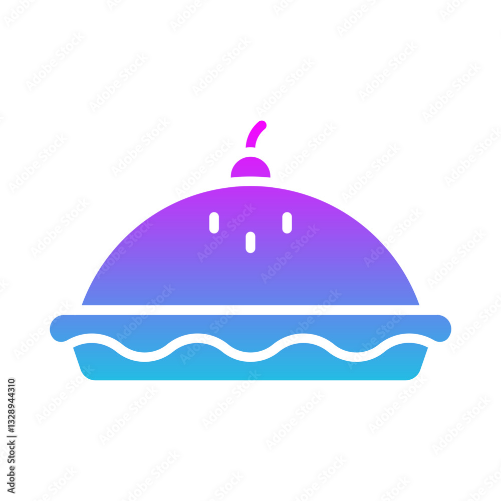 Obraz premium Cherry Pie Icon