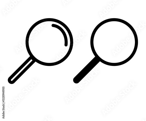 Magnifying glass icon. Search and find magnifier. Magnifying glass, Zoom, Loupe, icons button, vector, sign, symbol, logo, illustration, editable stroke, flat design style isolaated on white