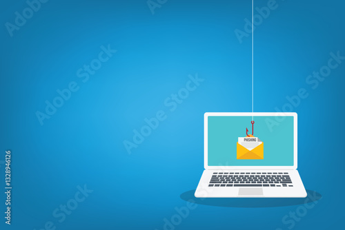 Email / envelope spam. Virus, malware, email fraud, e-mail spam, phishing scam, hacker attack concept. Vector illustration	