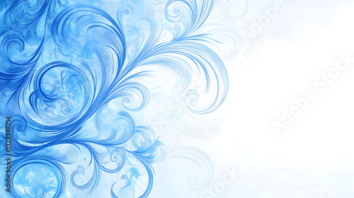 blue toile wallpaper vector graphic