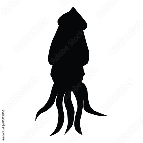 squid silhouette icon transparent background
