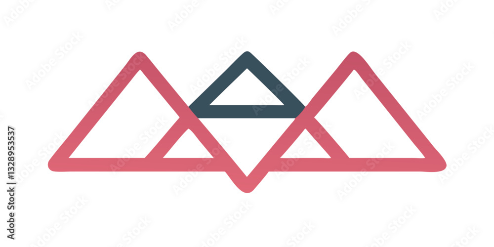 Pink and blue triangle pattern icon Pink and blue triangle pattern icon