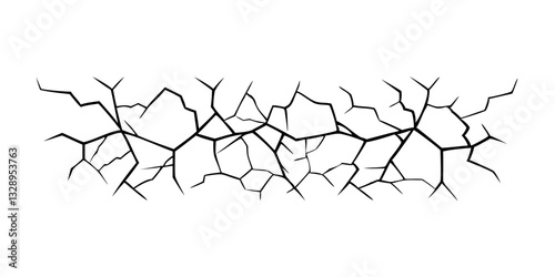 Thin cracked line texture