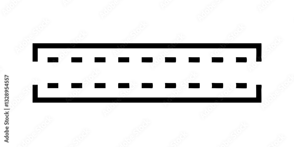 Minimalist dashed line pattern Minimalist dashed line pattern
