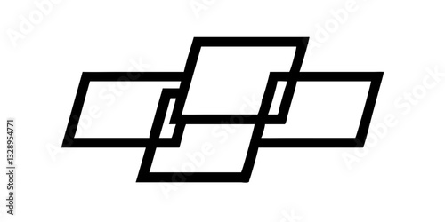 Overlapping rectangles abstract design