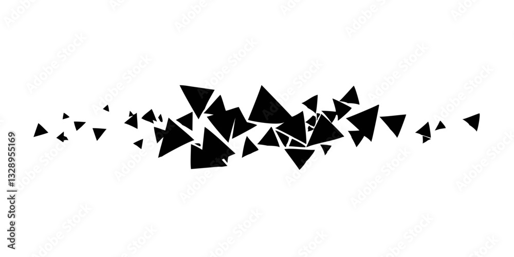 Abstract shattered triangle pattern