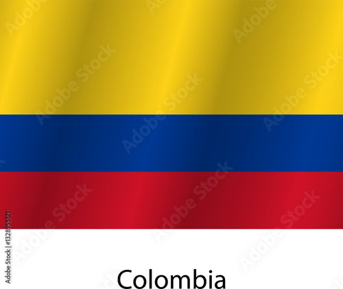 Flag of the country Colombia on a white background