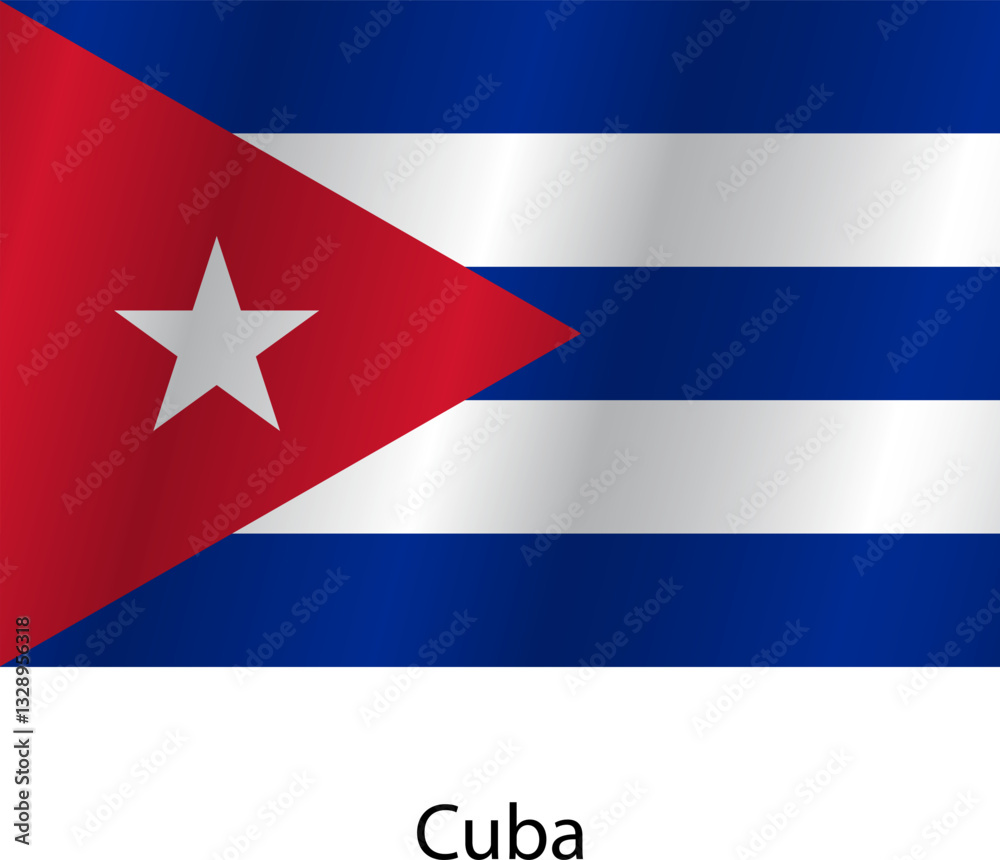 Flag of the country Cuba on a white background Flag of the country Cuba on a white background