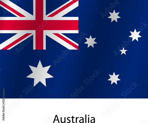 Wallpaper Mural Flag of the country Australia on a white background Torontodigital.ca