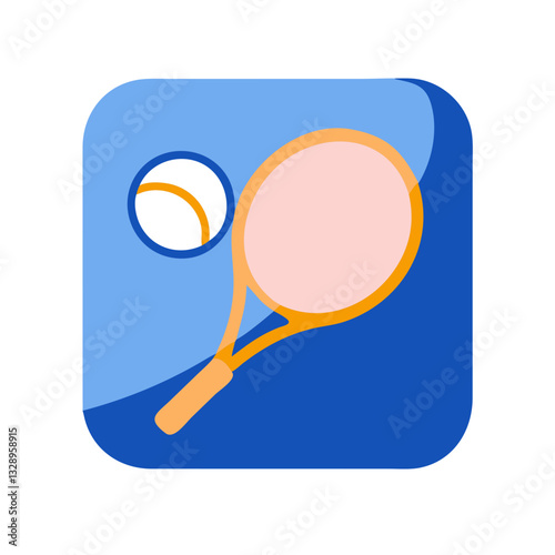 Tennis racket and ball app icon