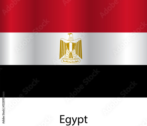 Flag of the country Egypt on a white background