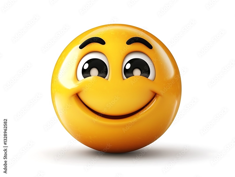 Fototapeta premium Cheerful Emoji on White.