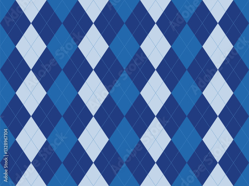Elegant argyle pattern in shades of blue.  Perfect for backgrounds, textiles, or website design.  Clean lines and classic style create a sophisticated and timeless feel.