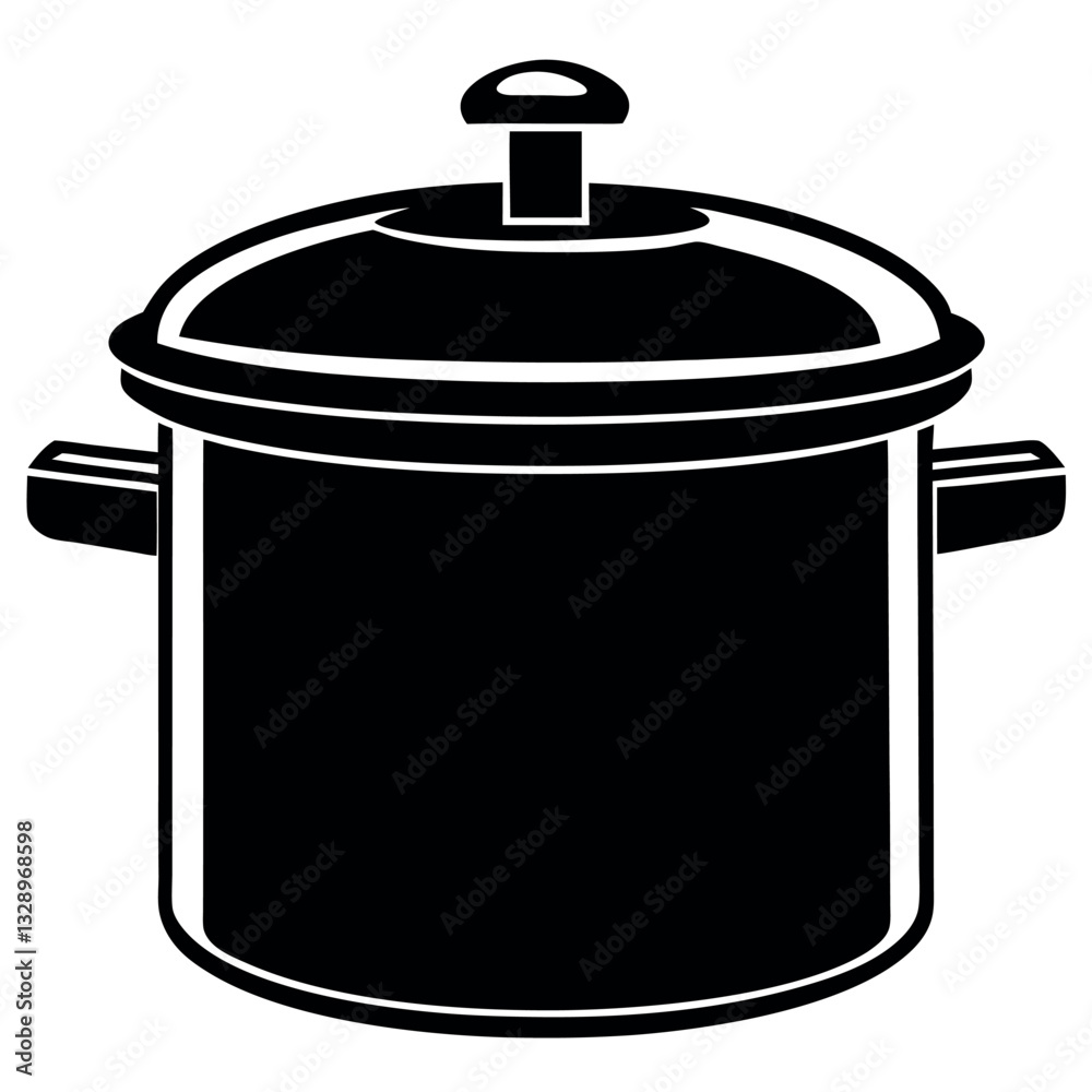 A very-simple-pressure-cooker-vector-silhouette. A very-simple-pressure-cooker-vector-silhouette.