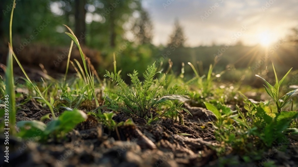 Highly Detailed Real Nature Scene with Lush Foliage and Blurred Background of Natural Environment, Clear and Crisp Focus Highly Detailed Real Nature Scene with Lush Foliage and Blurred Background of Natural Environment, Clear and Crisp Focus