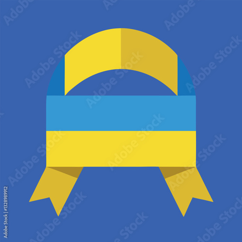 Flag-with-victory-ribbon