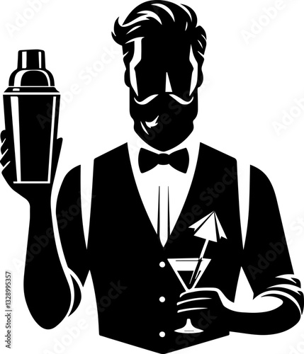 bartender with cocktail shaker