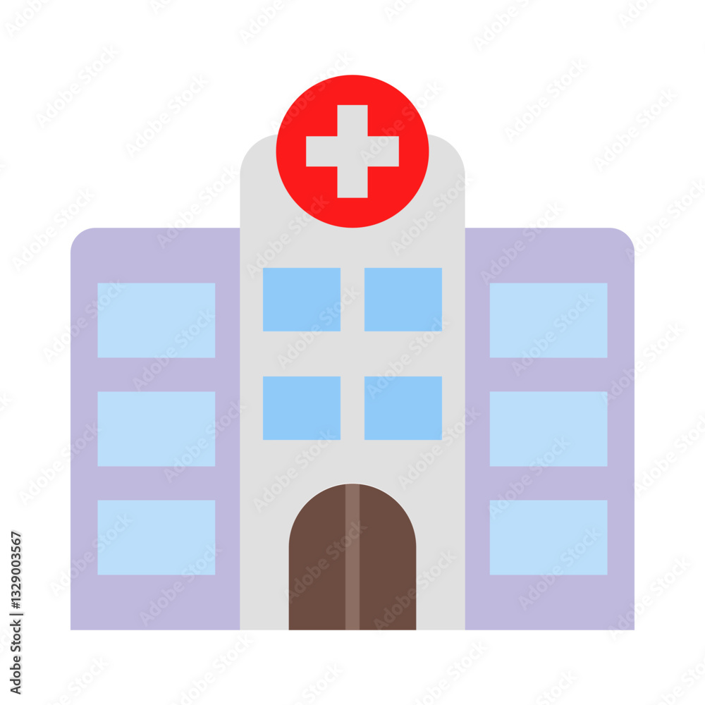 Obraz premium Hospital flat icon