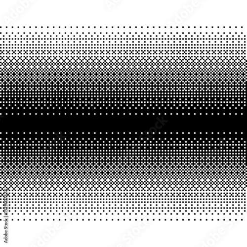 シンプルなドット絵のイラスト素材　黒から透明（白）のグラデーション　四角