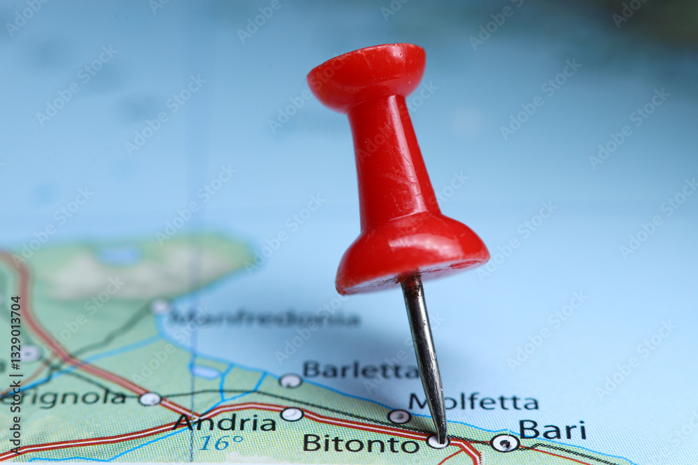 Bitonto, Italy pin on map Bitonto, Italy pin on map