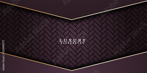 Luxury premium dark purple abstract background with light purple lines isolated on pattern background. Premium Vector