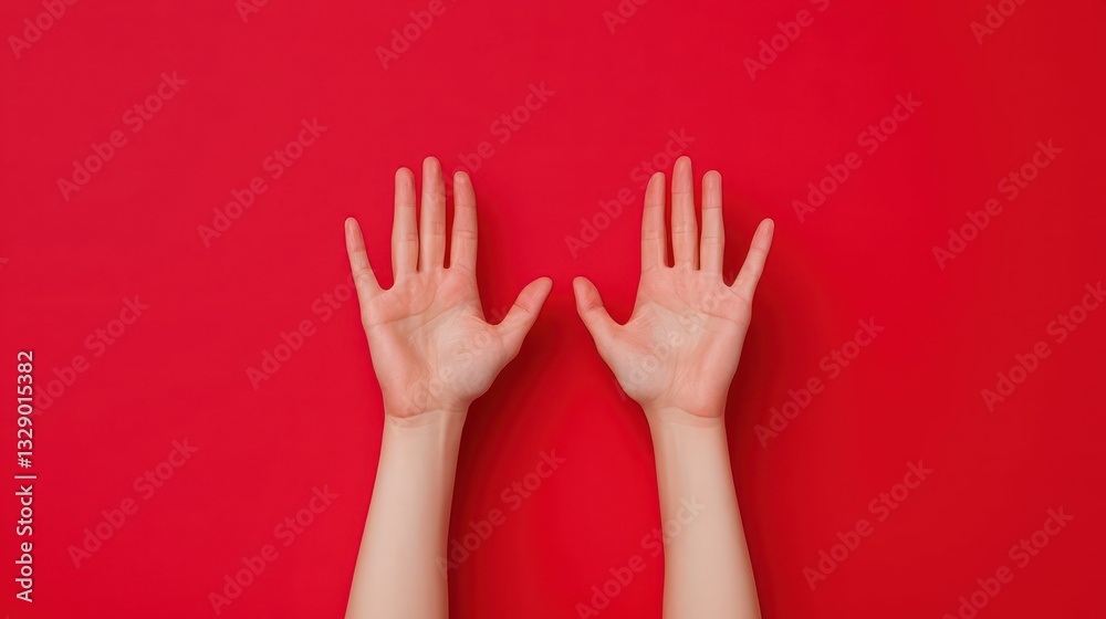 A dramatic gesture of throwing hands up in excitement or surprise A dramatic gesture of throwing hands up in excitement or surprise