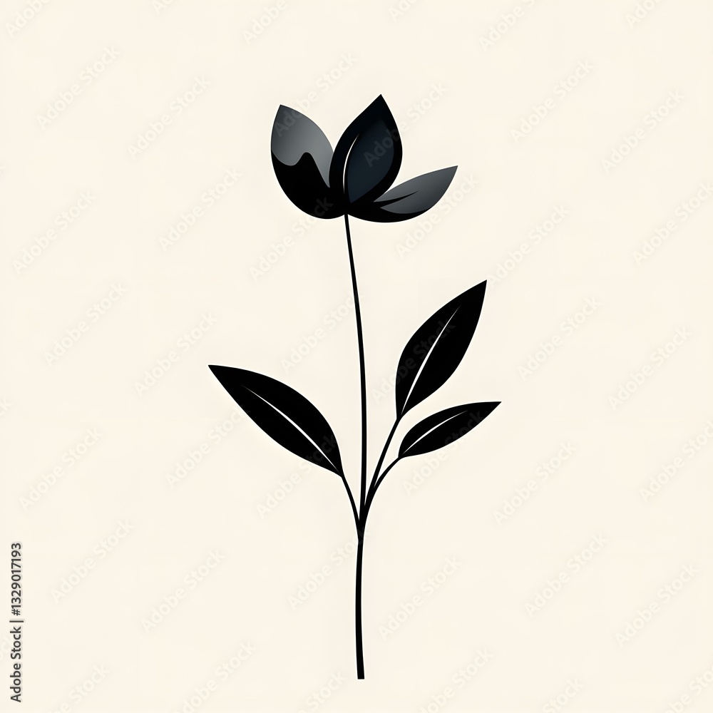 Obraz premium Minimalist Flower Illustration