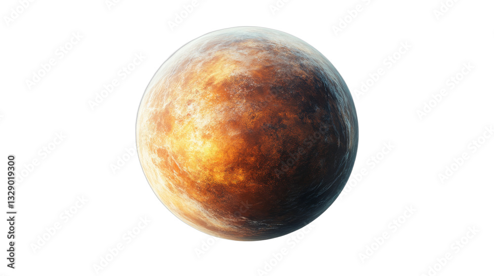 Obraz premium Exploring the surface of a distant planet in space