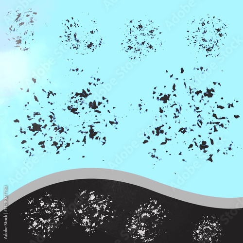 Abstract Grunge Texture with Wave Design