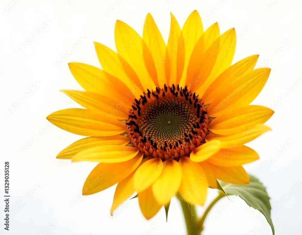 Fototapeta premium sunflower on white background
