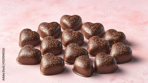 Wallpaper Mural Chocolate Hearts on Pink. Torontodigital.ca