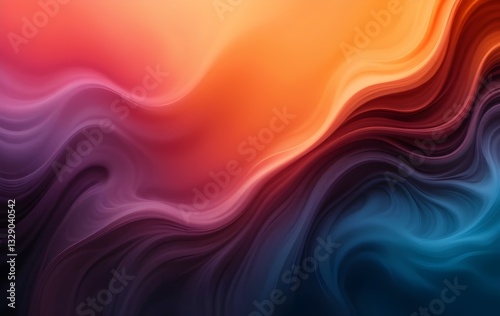 Wallpaper Mural Abstract Fluid Waves background: Vibrant, swirling abstract design featuring flowing, colorful waves, evoking a sense of movement, energy, and artistic expression. Torontodigital.ca