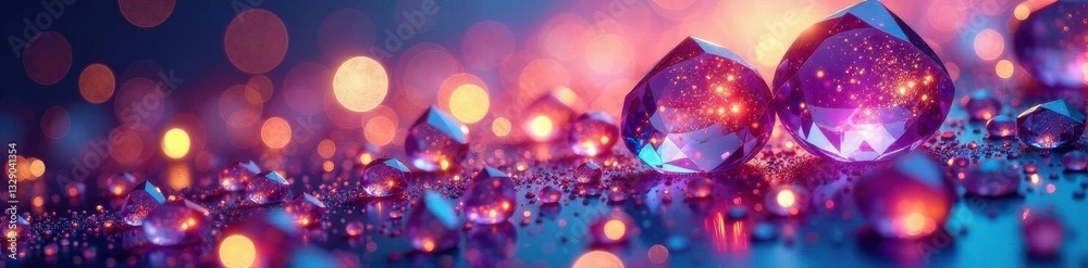 Shimmering crystal facets create vibrant kaleidoscopic scene, pattern, illusion Shimmering crystal facets create vibrant kaleidoscopic scene, pattern, illusion