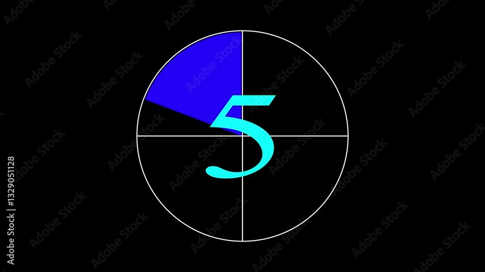 Animated, vintage countdown10 seconds countdown from ten to zero ,top ten countdown animation , neon light numbers from 10 to 1, on, the black background.