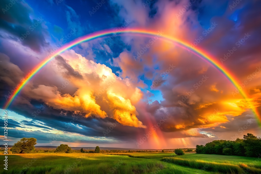 Obraz premium rainbow over the field