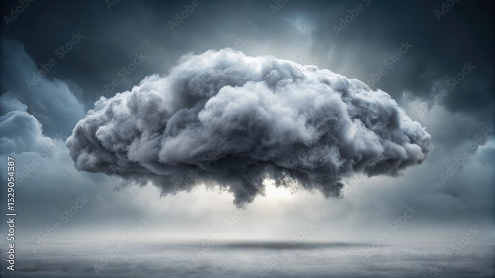 Fototapeta premium Unserung diavolo grigio con nuvole basse , grey cloud, winter, grey cloud, winter, hellish, foreboding, supernatural, snow