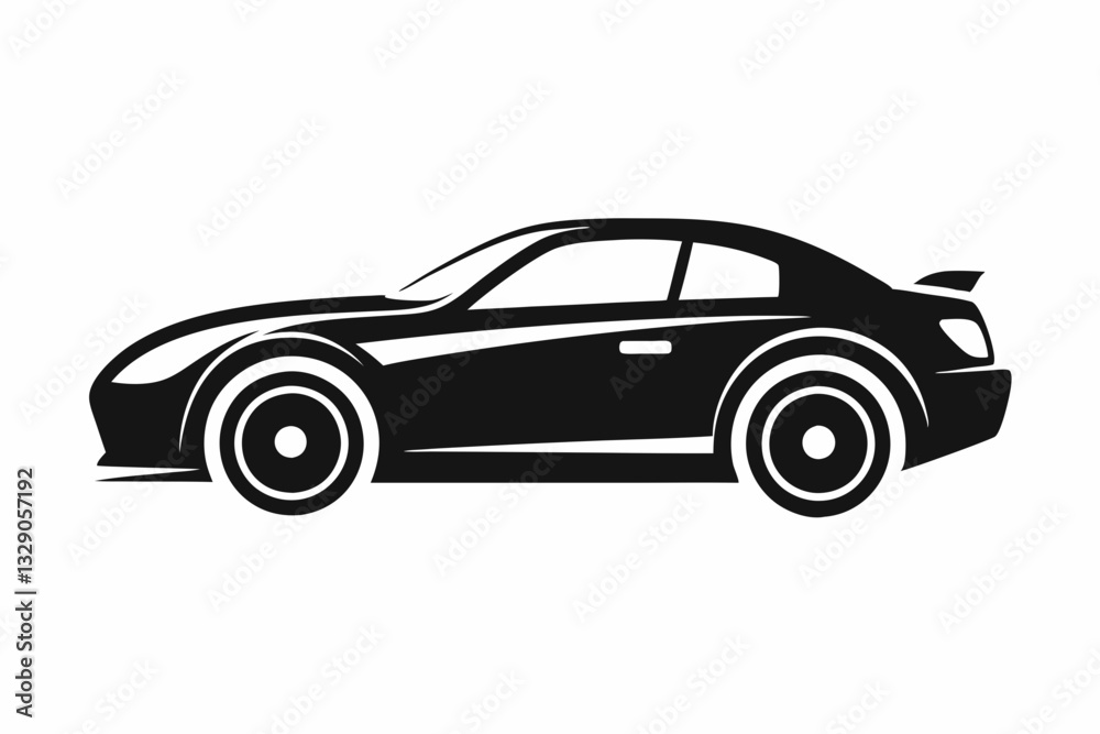 Fototapeta premium car line art silhouette vector illustration