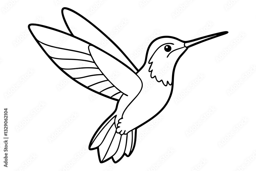 hummingbird line art silhouette vector illustration hummingbird line art silhouette vector illustration
