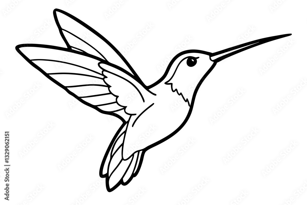 hummingbird line art silhouette vector illustration hummingbird line art silhouette vector illustration