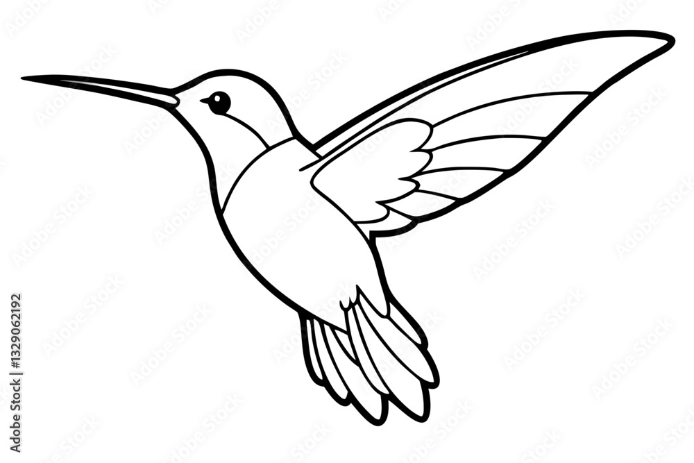 hummingbird line art silhouette vector illustration hummingbird line art silhouette vector illustration