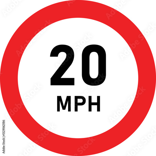 20 MPH Speed Limit Traffic Sign