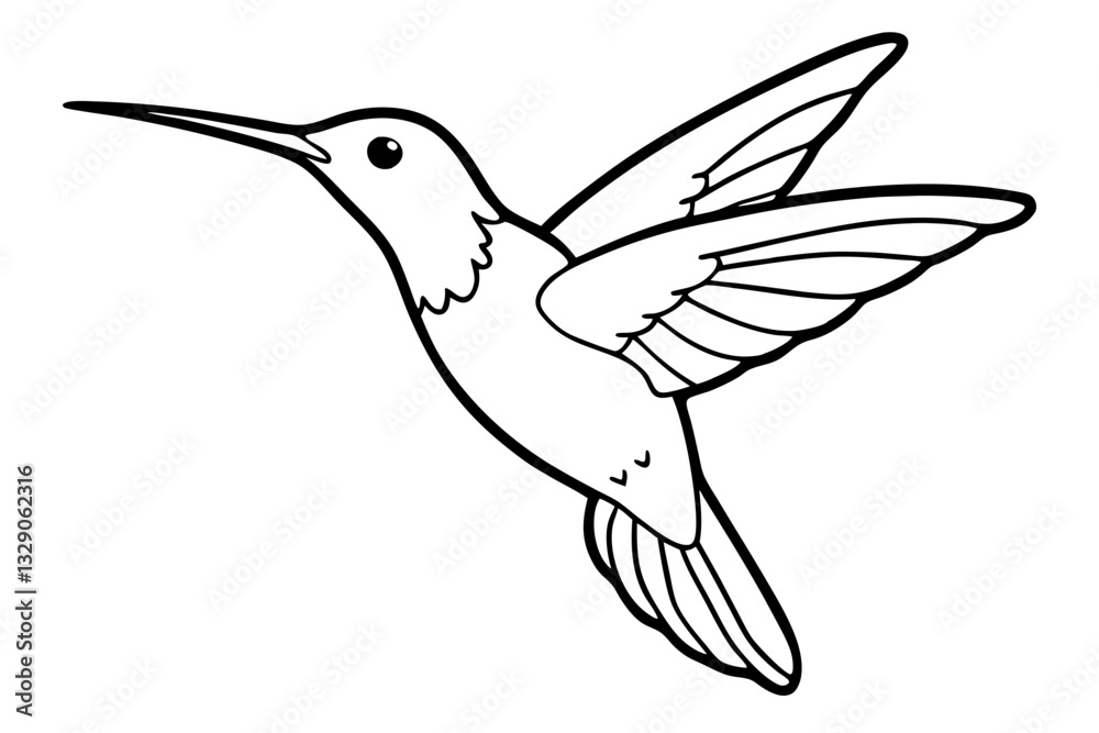 hummingbird line art silhouette vector illustration hummingbird line art silhouette vector illustration