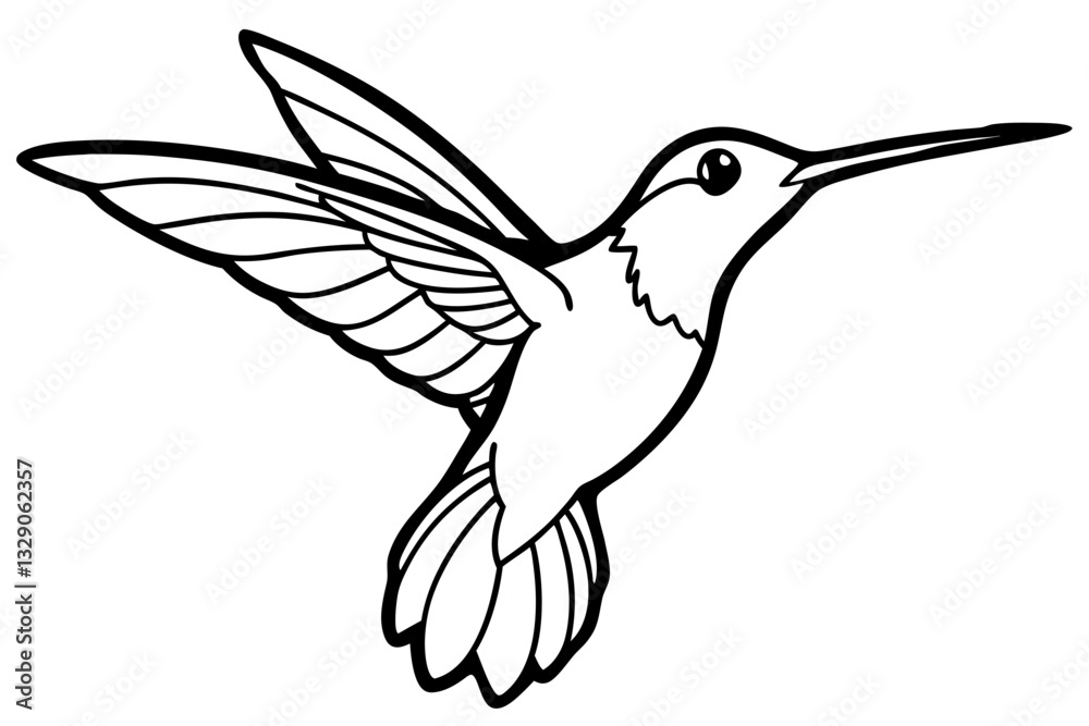 hummingbird line art silhouette vector illustration hummingbird line art silhouette vector illustration