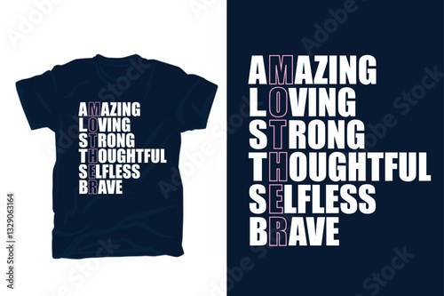 Mother typography t shirt design vector art